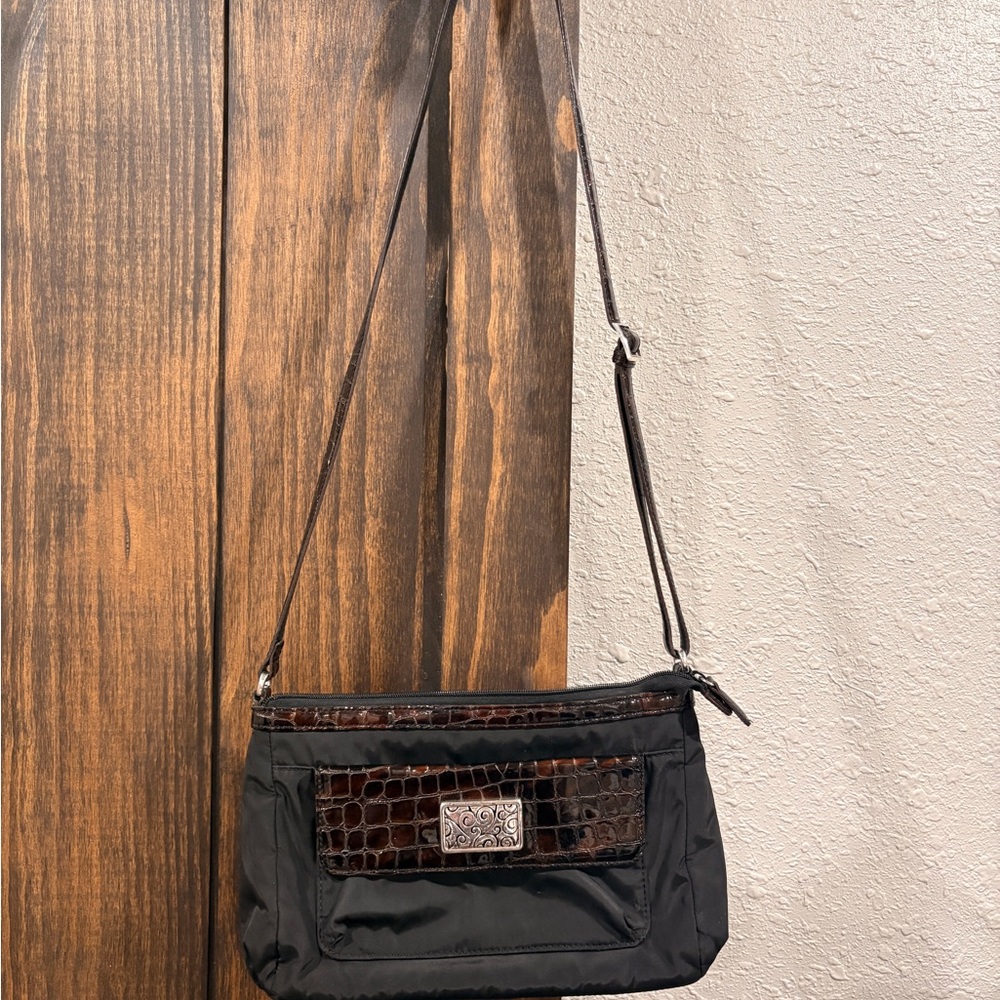 Brighton Black and Brown Crossbody Bag
